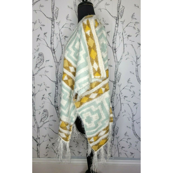 𝅺FREE PEOPLE Diamondback Knit Sweater Kimono Wrap - Picture 5 of 8